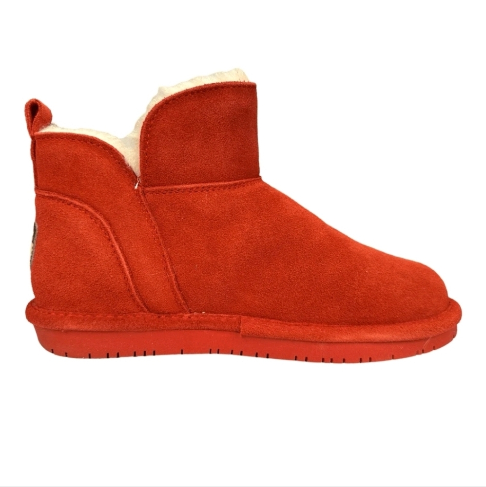 BEARPAW Vibrant Red Suede Boots
